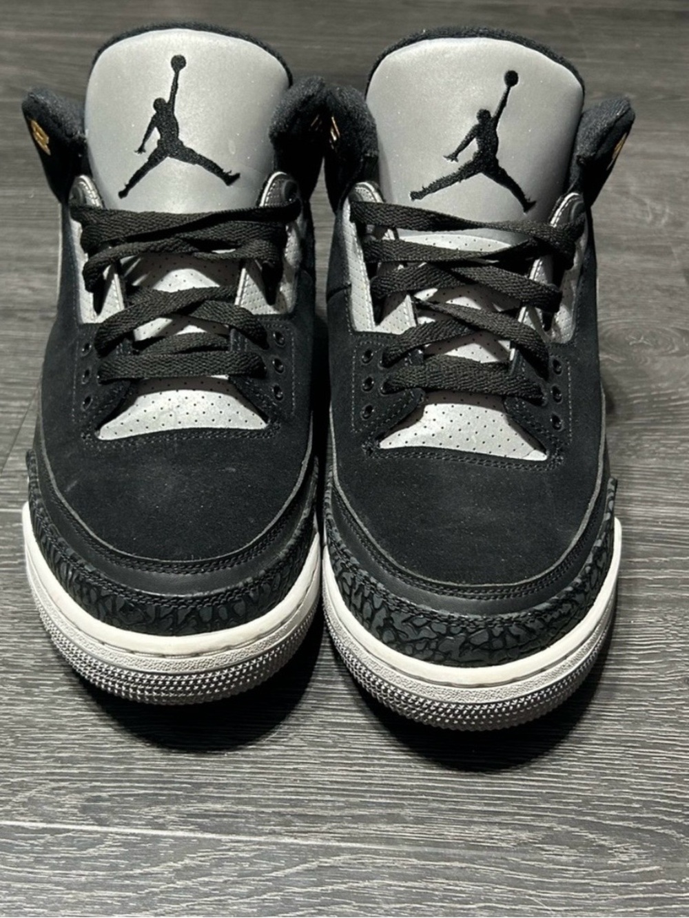 Jordan Retro 3 Tinker Black Cement Gold - Picture 6 of 6